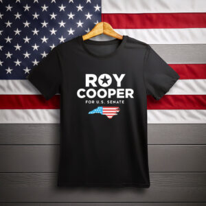 Roy Cooper T-Shirt – Star Logo North Carolina Flag, US Senate Tee