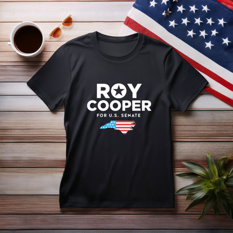Roy Cooper T-Shirt – Star Logo North Carolina Flag, US Senate Tee