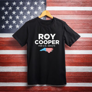 Roy Cooper T-Shirt – Star Logo North Carolina Flag, US Senate Tee