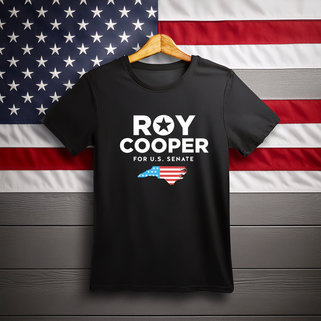 Roy Cooper T-Shirt – Star Logo North Carolina Flag, US Senate Tee