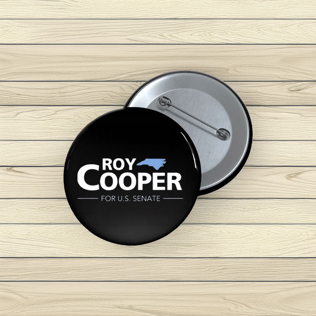 Roy Cooper for U.S. Senate Pin Button - Classic North Carolina Campaign Badge