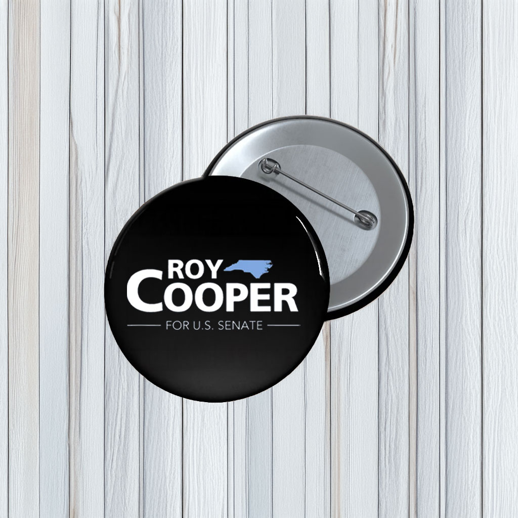 Roy Cooper for U.S. Senate Pin Button - Classic North Carolina Campaign Badge