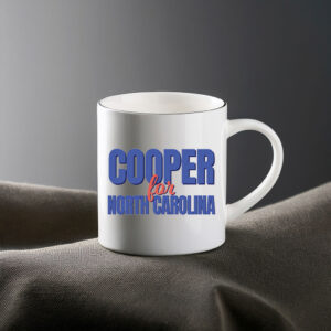 Cooper For NC Vintage Blue Red Retro Political Coffee Mug