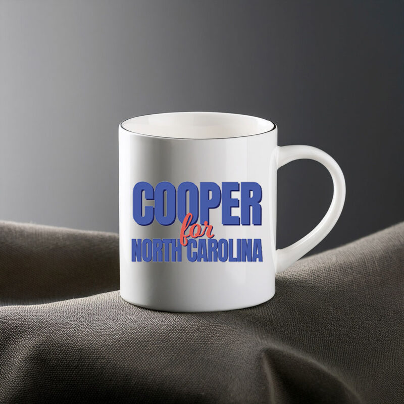 Cooper For NC Vintage Blue Red Retro Political Coffee Mug