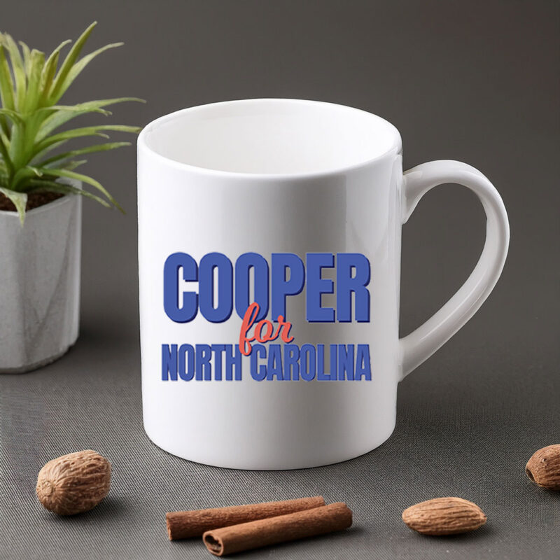 Cooper For NC Vintage Blue Red Retro Political Coffee Mug