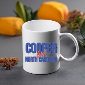 Cooper For NC Vintage Blue Red Retro Political Coffee Mug