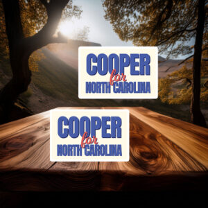 Cooper for NC Vintage Blue & Red Laptop & Car Sticker