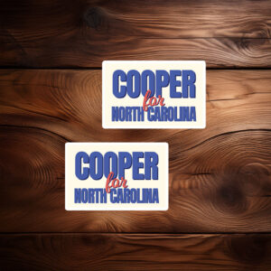 Cooper for NC Vintage Blue & Red Laptop & Car Sticker