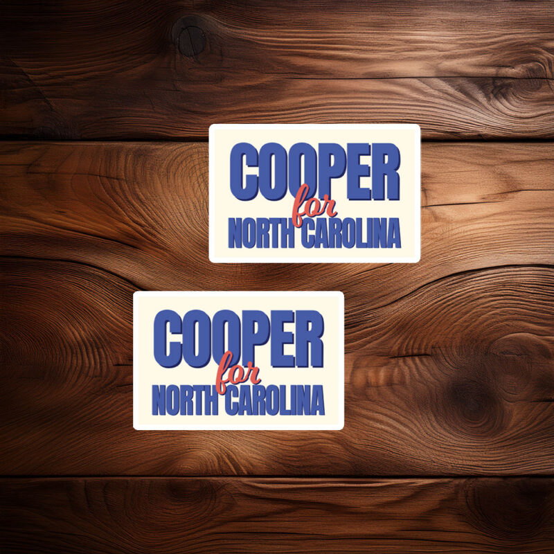 Cooper for NC Vintage Blue & Red Laptop & Car Sticker