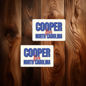 Cooper for NC Vintage Blue & Red Laptop & Car Sticker