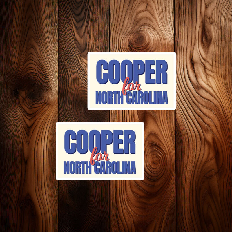 Cooper for NC Vintage Blue & Red Laptop & Car Sticker