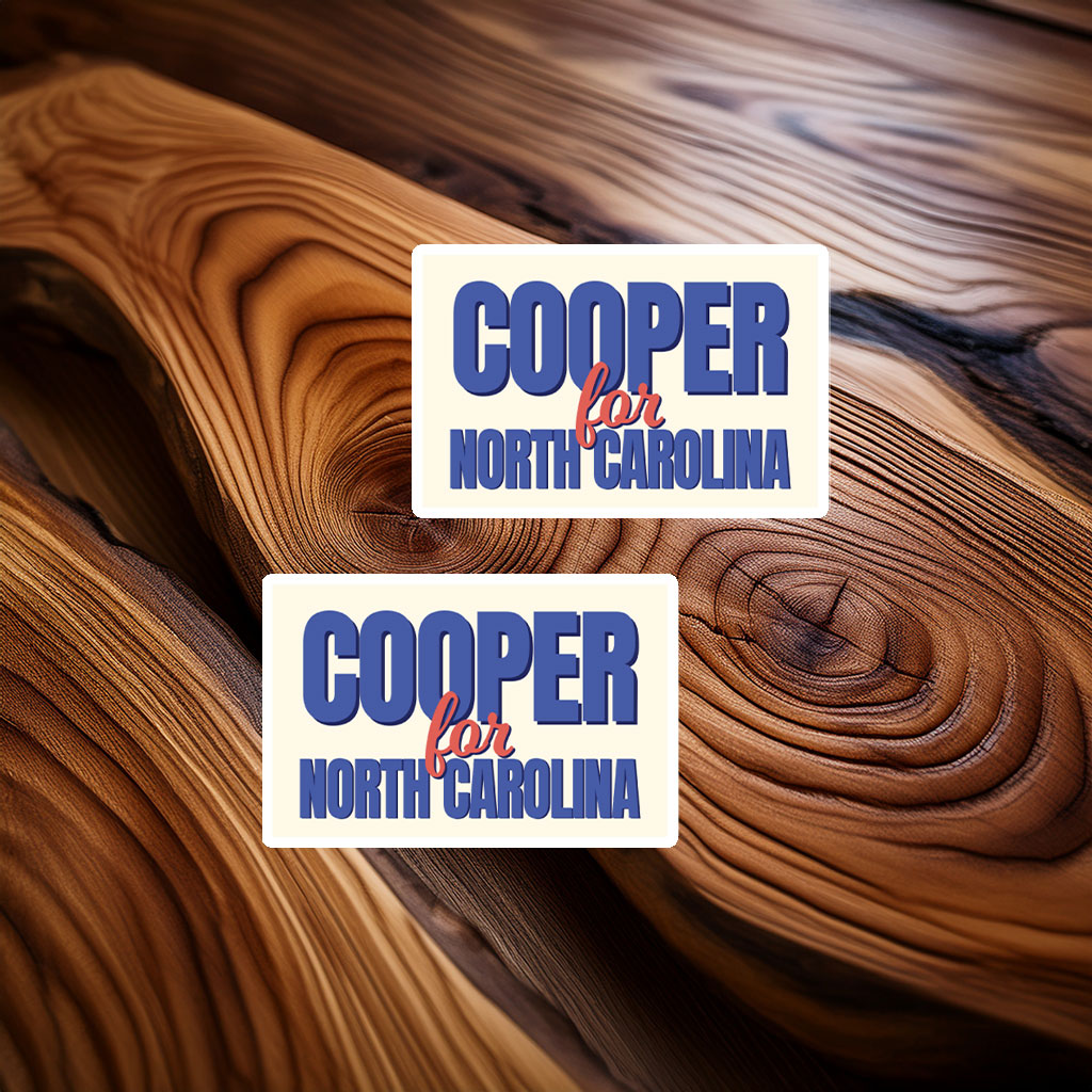 Cooper for NC Vintage Blue & Red Laptop & Car Sticker