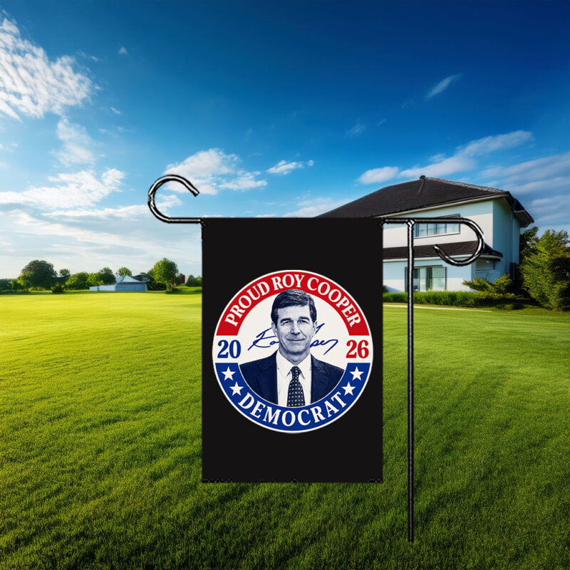 Roy Cooper 2026 Proud Democrat Lawn & House Flag