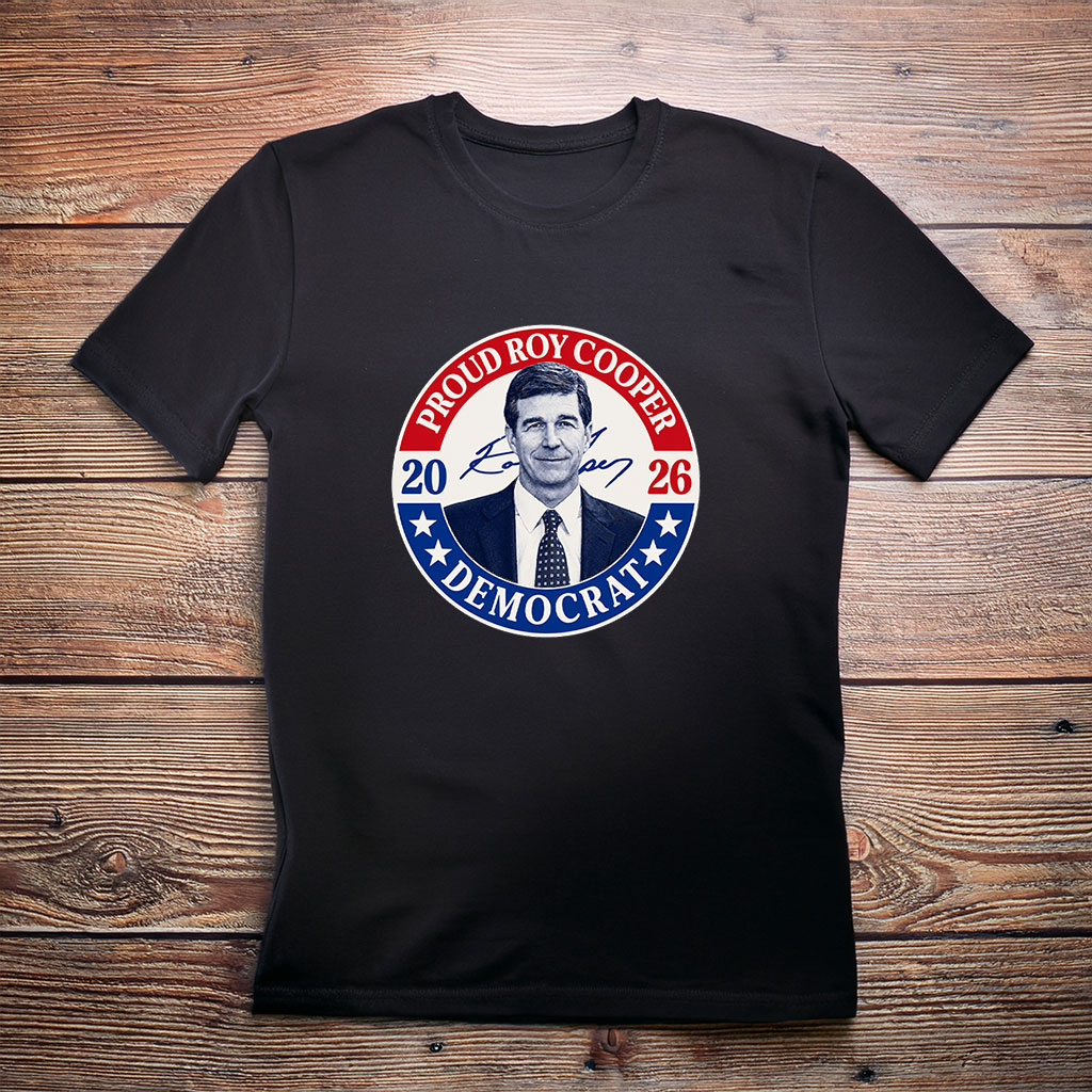 Roy Cooper 2026 Proud Democrat Retro Graphic T-Shirt