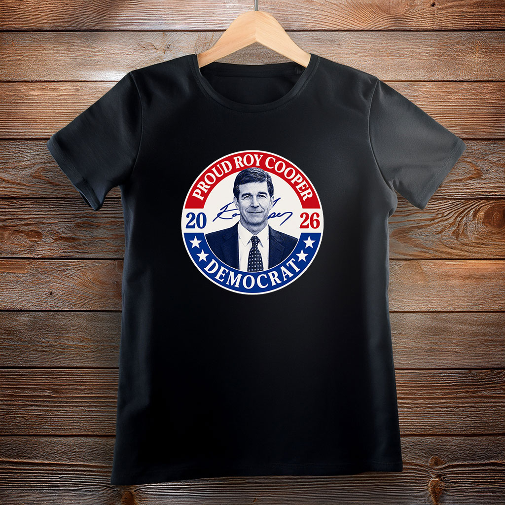 Roy Cooper 2026 Proud Democrat Retro Graphic T-Shirt