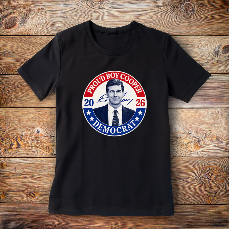 Roy Cooper 2026 Proud Democrat Retro Graphic T-Shirt