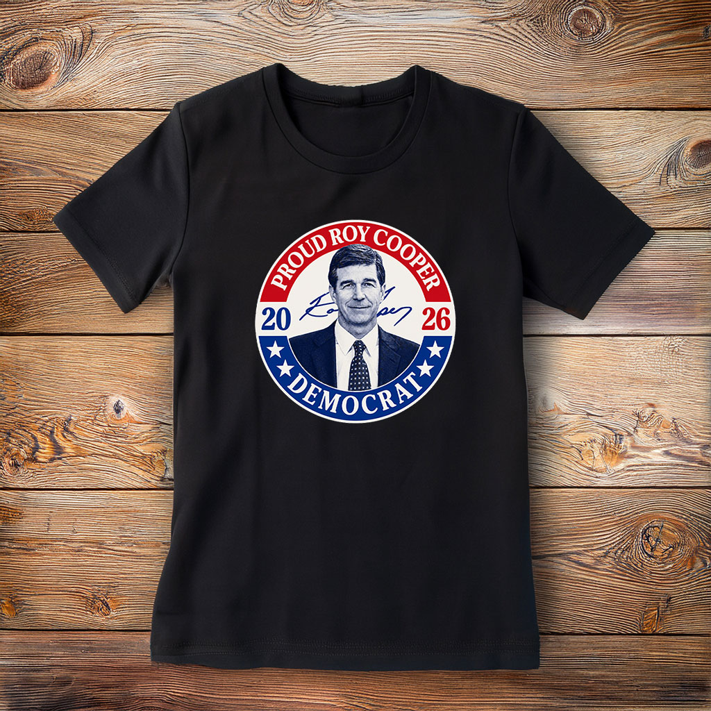 Roy Cooper 2026 Proud Democrat Retro Graphic T-Shirt