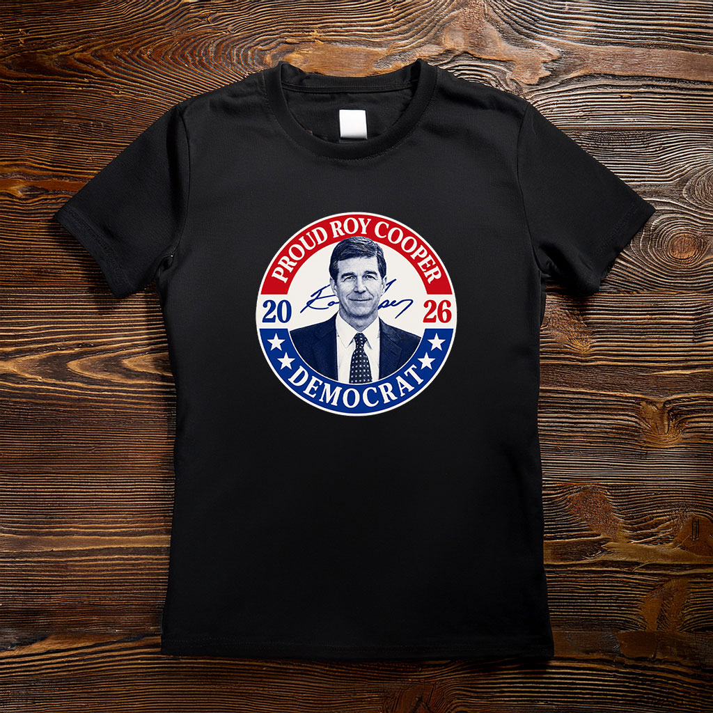 Roy Cooper 2026 Proud Democrat Retro Graphic T-Shirt