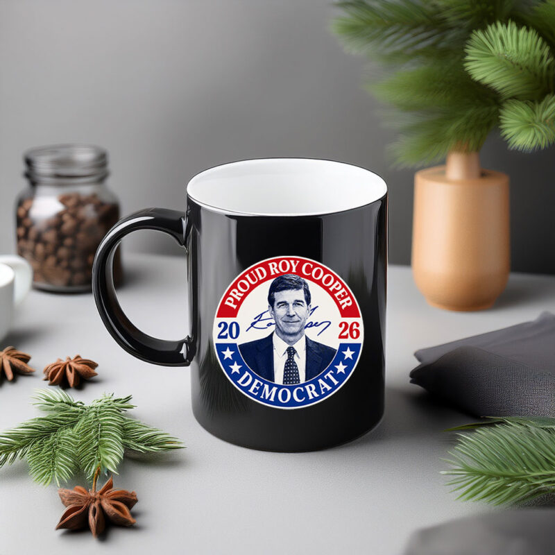 Roy Cooper 2026 Proud Democrat Retro Political Coffee Mug