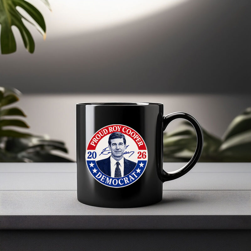 Roy Cooper 2026 Proud Democrat Retro Political Coffee Mug