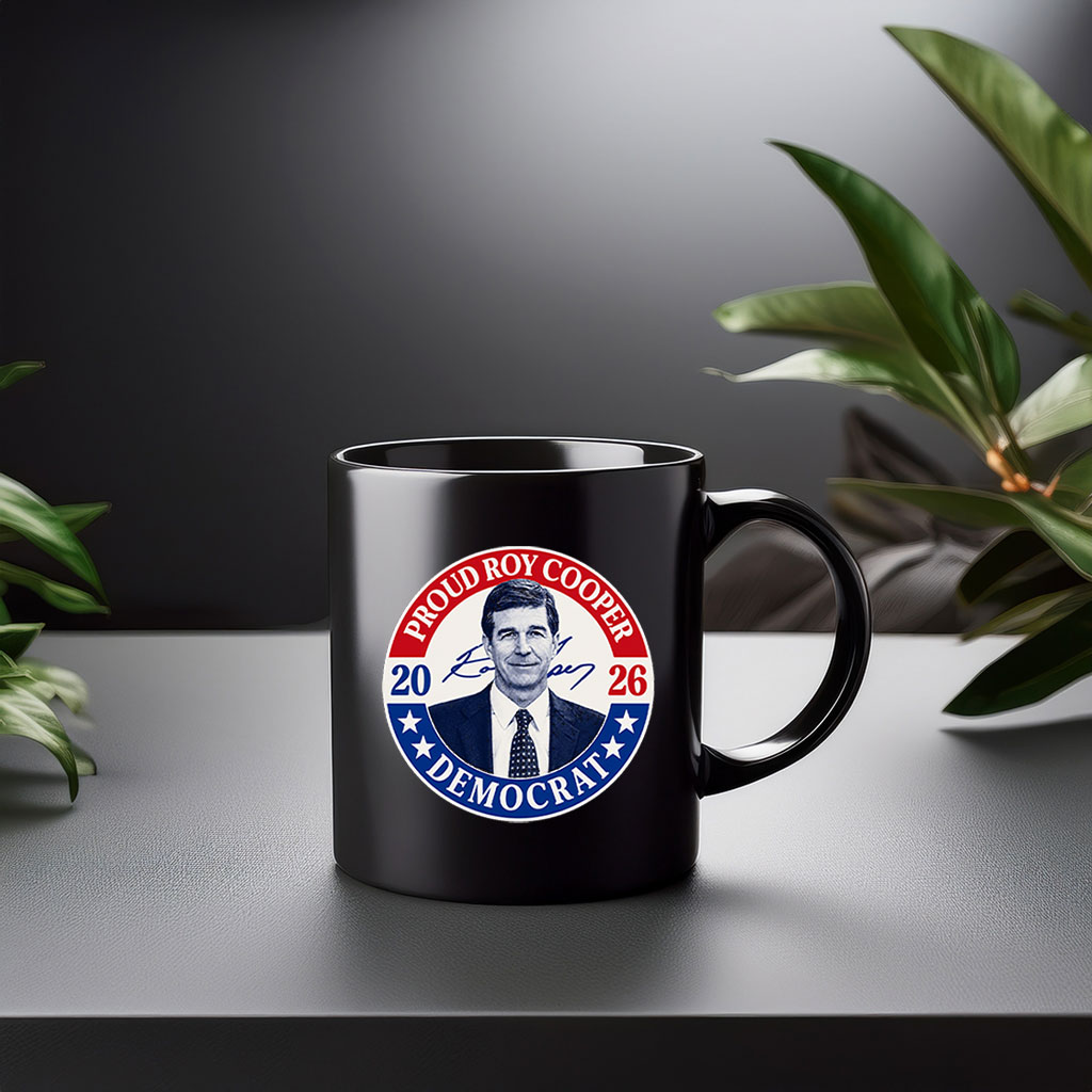 Roy Cooper 2026 Proud Democrat Retro Political Coffee Mug