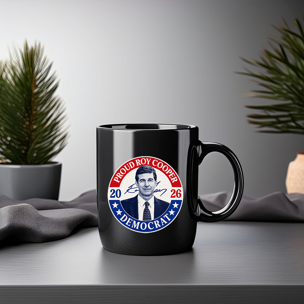 Roy Cooper 2026 Proud Democrat Retro Political Coffee Mug