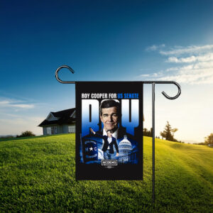 Roy Cooper 2026 Senate Campaign Portrait Flag