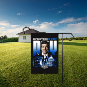 Roy Cooper 2026 Senate Campaign Portrait Flag