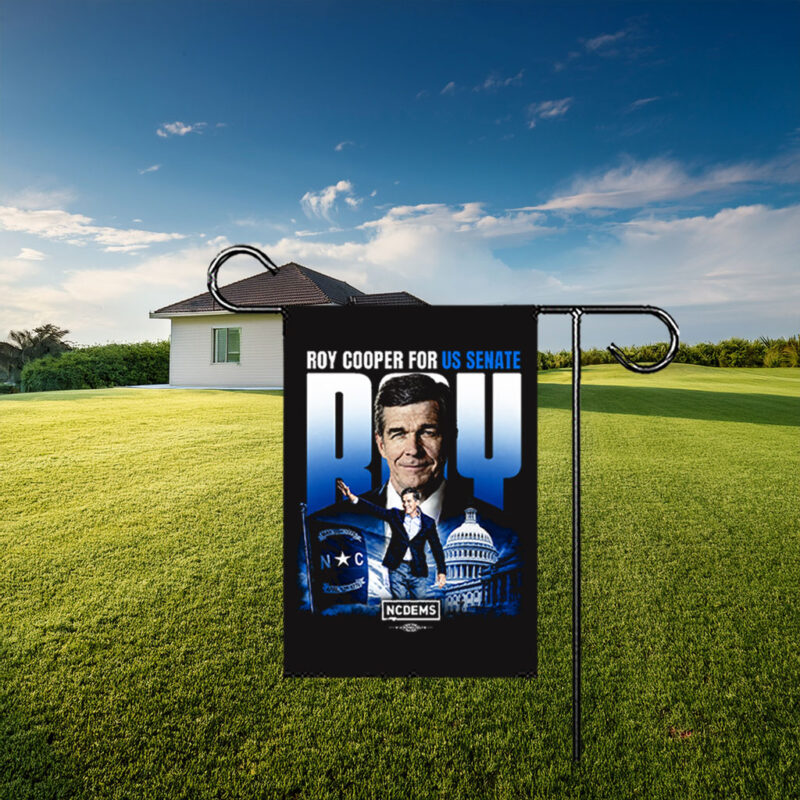 Roy Cooper 2026 Senate Campaign Portrait Flag