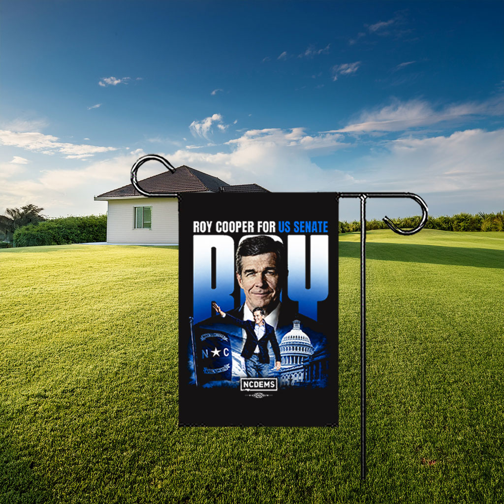 Roy Cooper 2026 Senate Campaign Portrait Flag