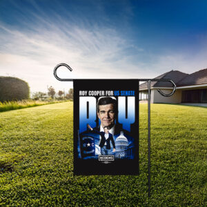 Roy Cooper 2026 Senate Campaign Portrait Flag