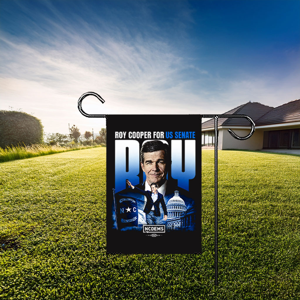 Roy Cooper 2026 Senate Campaign Portrait Flag