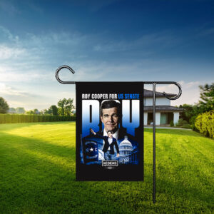 Roy Cooper 2026 Senate Campaign Portrait Flag