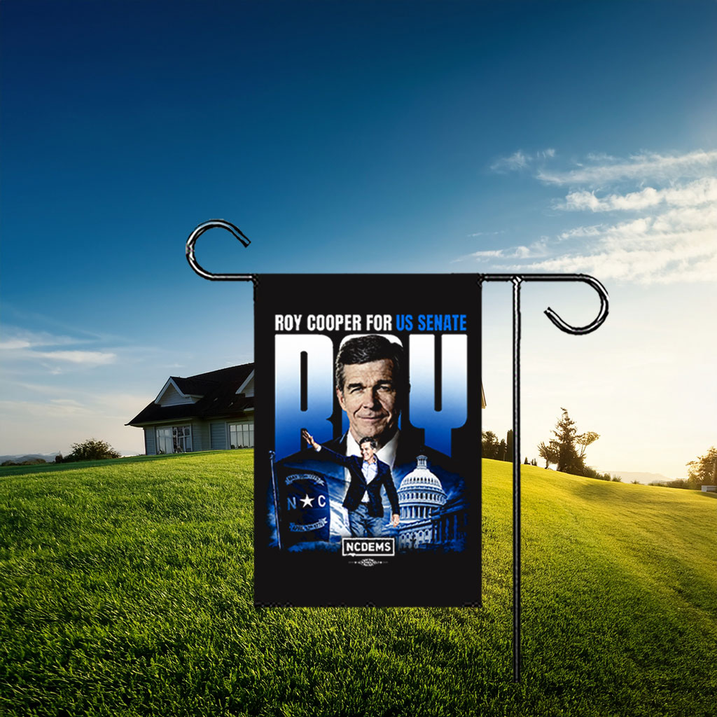 Roy Cooper 2026 Senate Campaign Portrait Flag