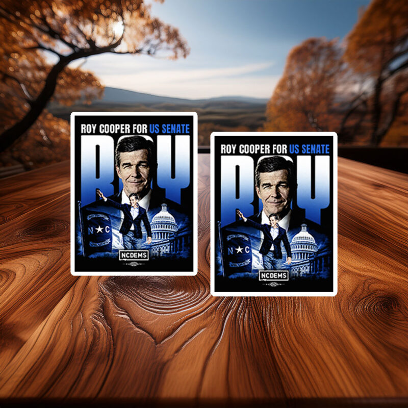 Roy Cooper 2026 Senate Campaign Portrait Vinyl Sticker