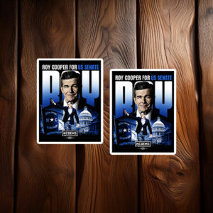 Roy Cooper 2026 Senate Campaign Portrait Vinyl Sticker