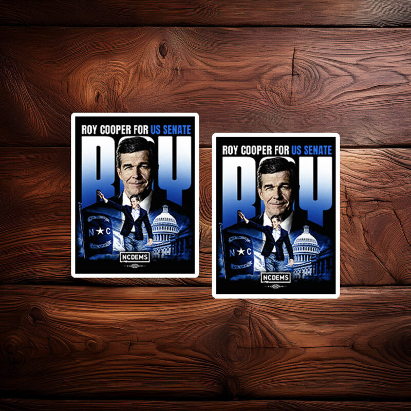 Roy Cooper 2026 Senate Campaign Portrait Vinyl Sticker