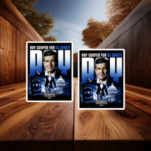 Roy Cooper 2026 Senate Campaign Portrait Vinyl Sticker