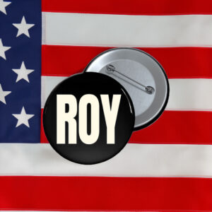 Roy Cooper Bold Blue Typography Lapel Pin