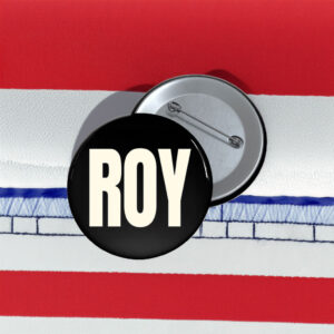 Roy Cooper Bold Blue Typography Lapel Pin