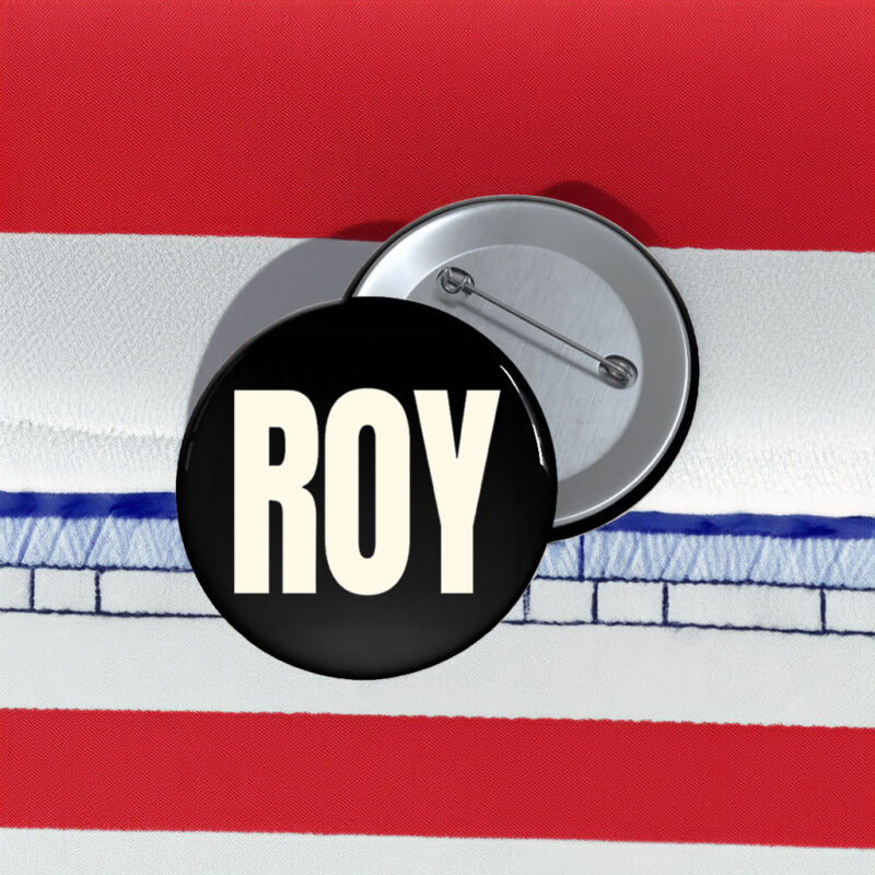 Roy Cooper Bold Blue Typography Lapel Pin