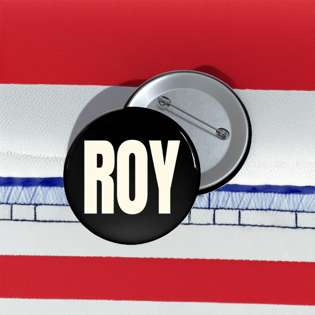 Roy Cooper Bold Blue Typography Lapel Pin