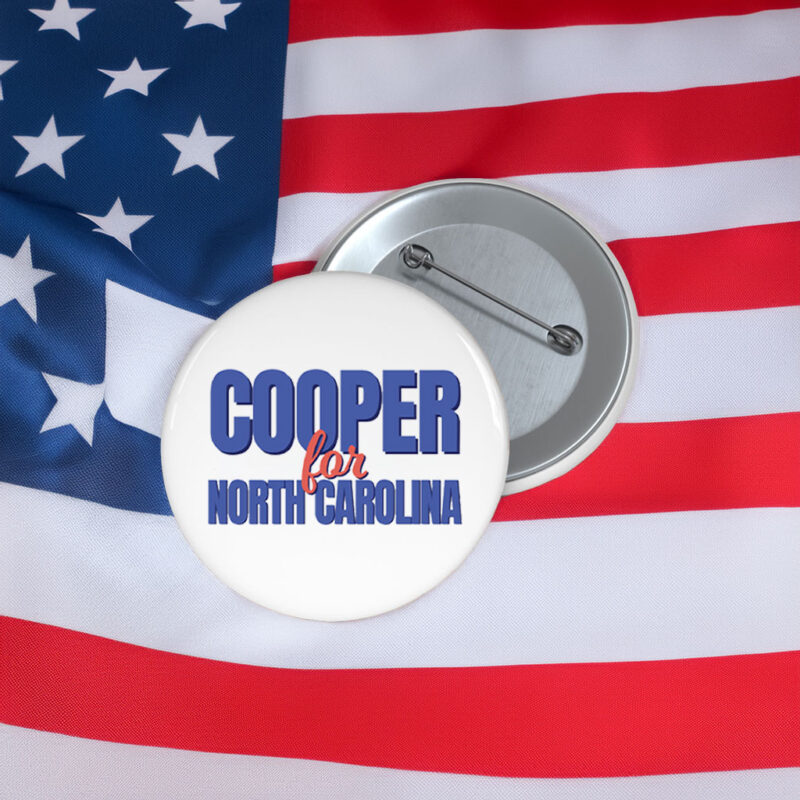 Roy Cooper For North Carolina Political Supporter Lapel Pin