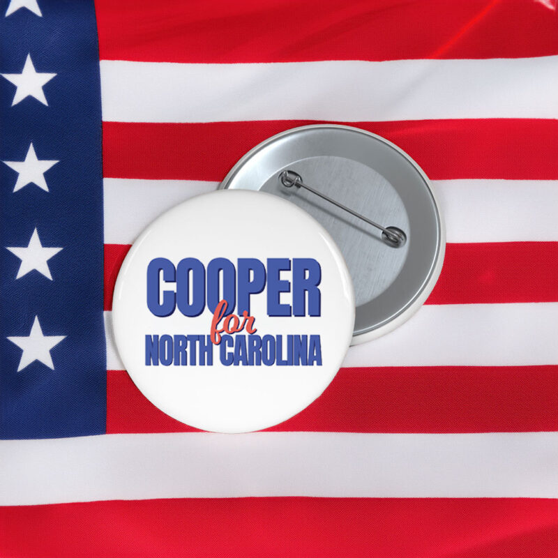 Roy Cooper For North Carolina Political Supporter Lapel Pin