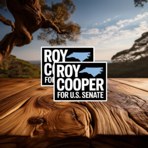 Roy Cooper U.S. Senate North Carolina Vinyl Campaign Sticker