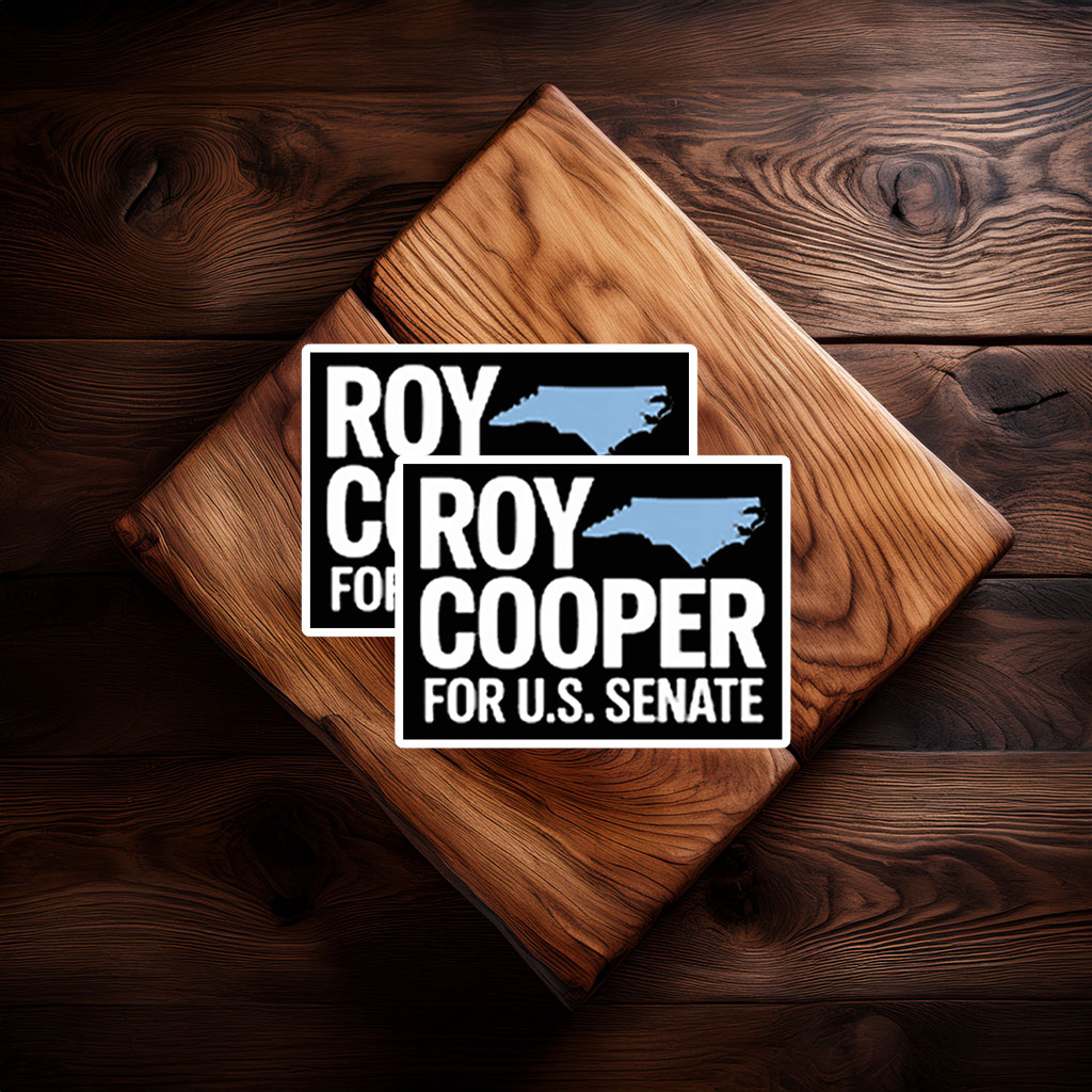 Roy Cooper U.S. Senate North Carolina Vinyl Campaign Sticker