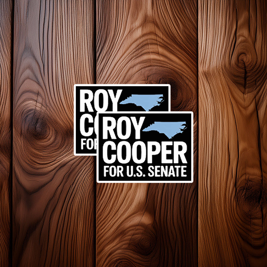 Roy Cooper U.S. Senate North Carolina Vinyl Campaign Sticker