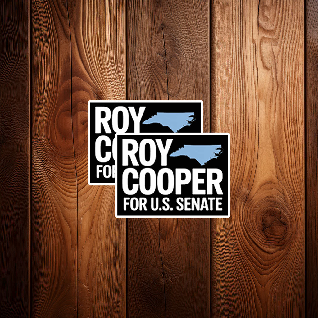 Roy Cooper U.S. Senate North Carolina Vinyl Campaign Sticker