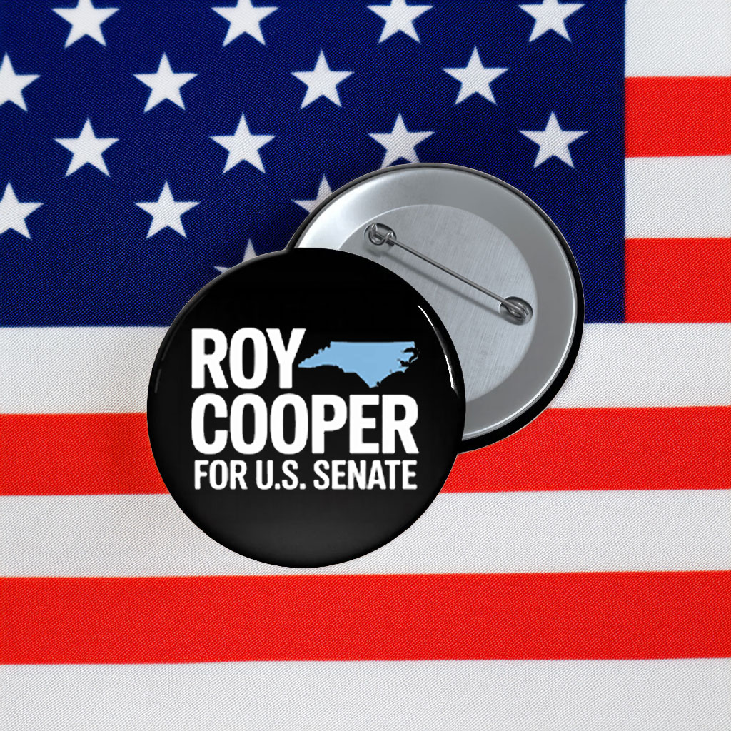 Roy Cooper US Senate Election Supporter Pin Button