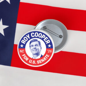Support Roy Cooper Official 2026 Senate Campaign Button